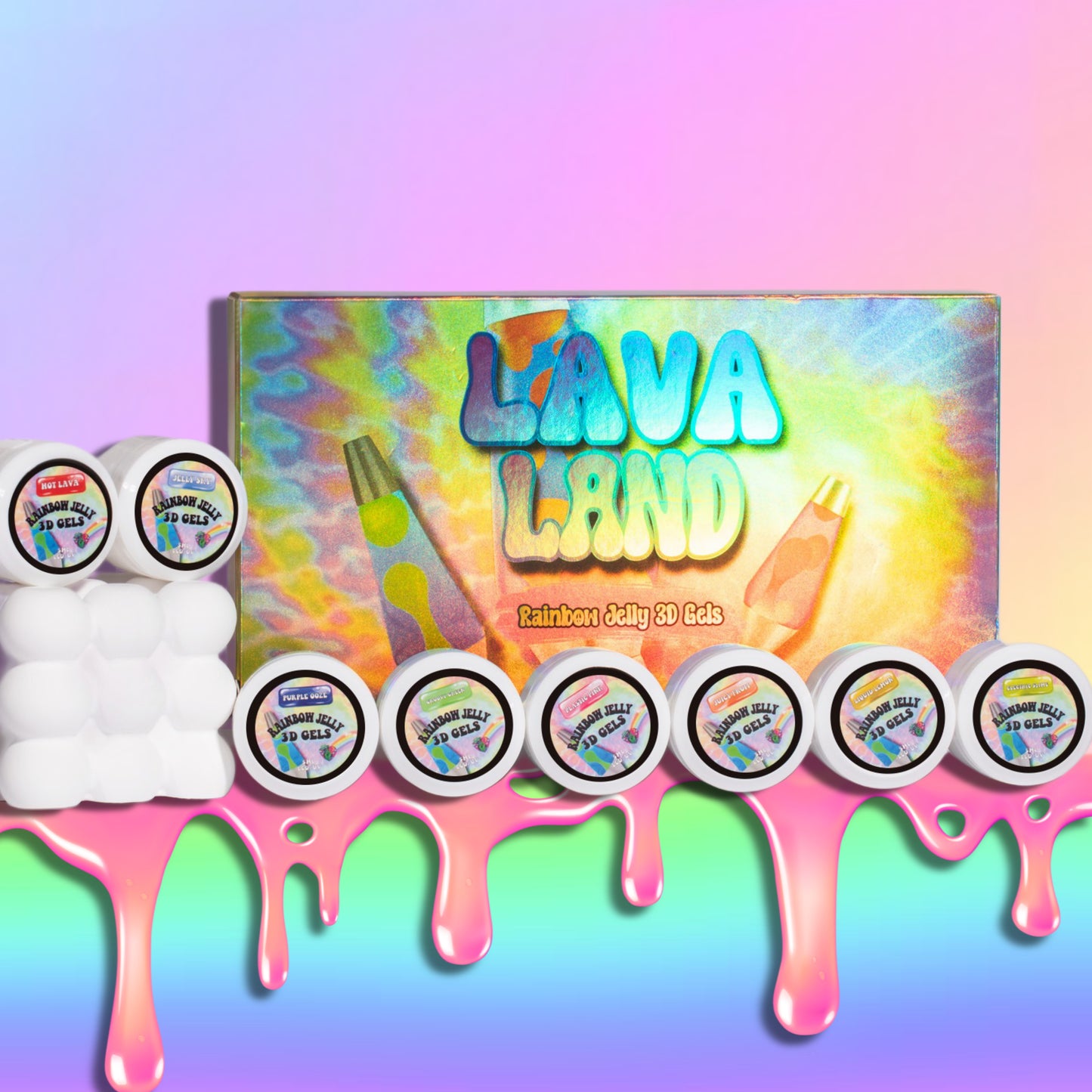 “LAVA LAND” (RAINBOW JELLY) TRIPPY GEL COLLECTION