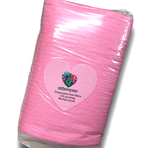 DISPOSABLE PINK TABLE MAT- 125 COUNT