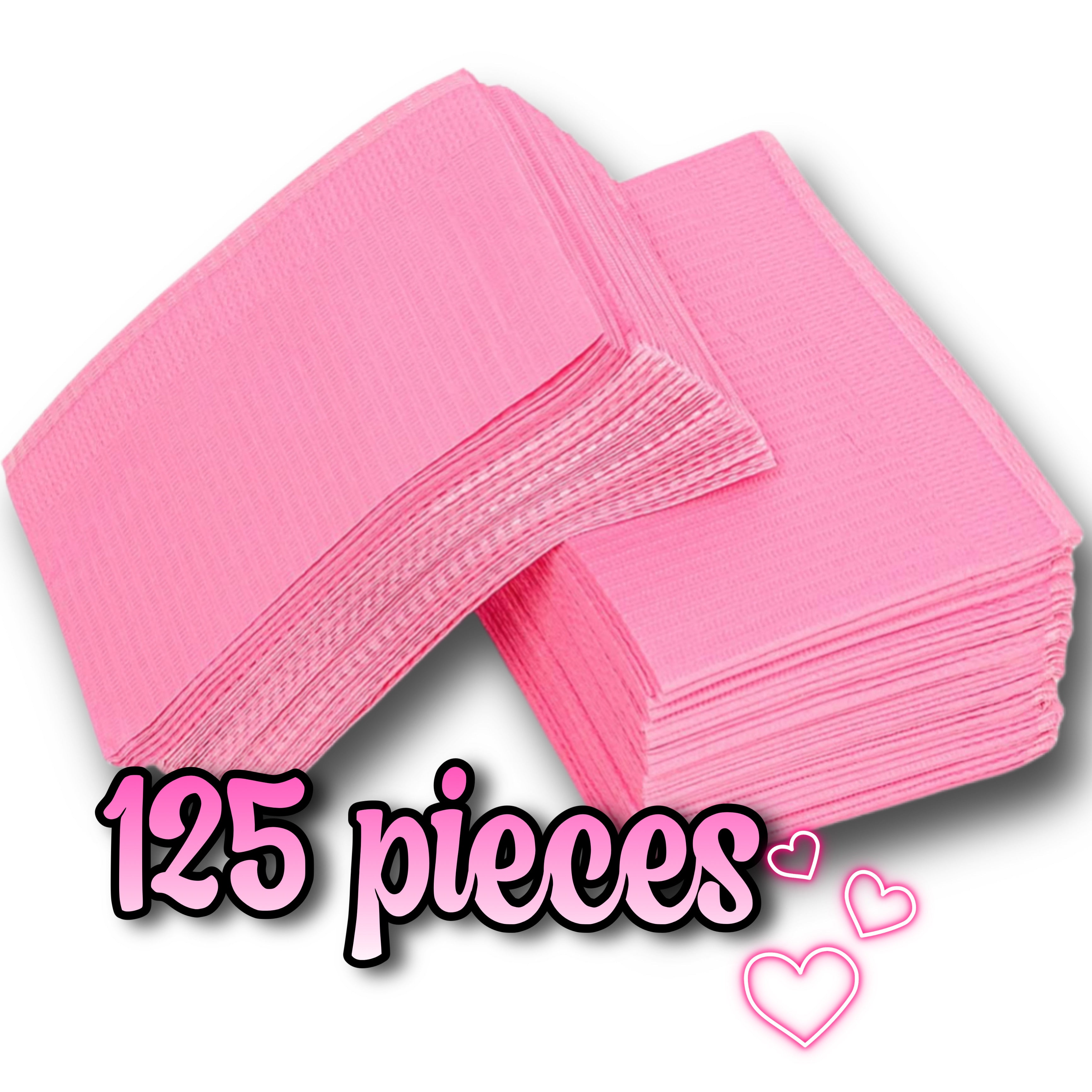 DISPOSABLE PINK TABLE MAT- 125 COUNT – NAILZ BY DEV