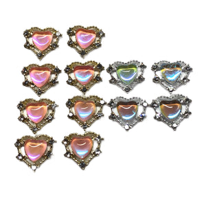 PEARL HEART CHARMS