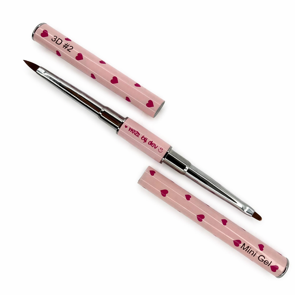 5 PIECE DOUBLE-SIDED HEART BRUSH SET