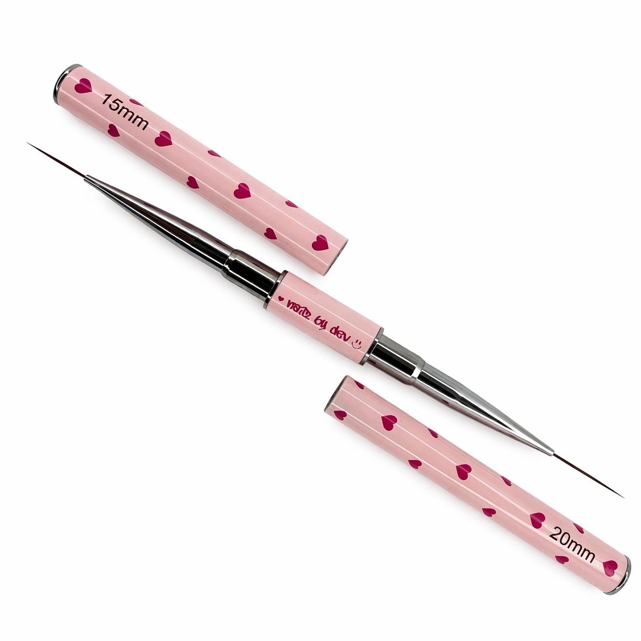 5 PIECE DOUBLE-SIDED HEART BRUSH SET