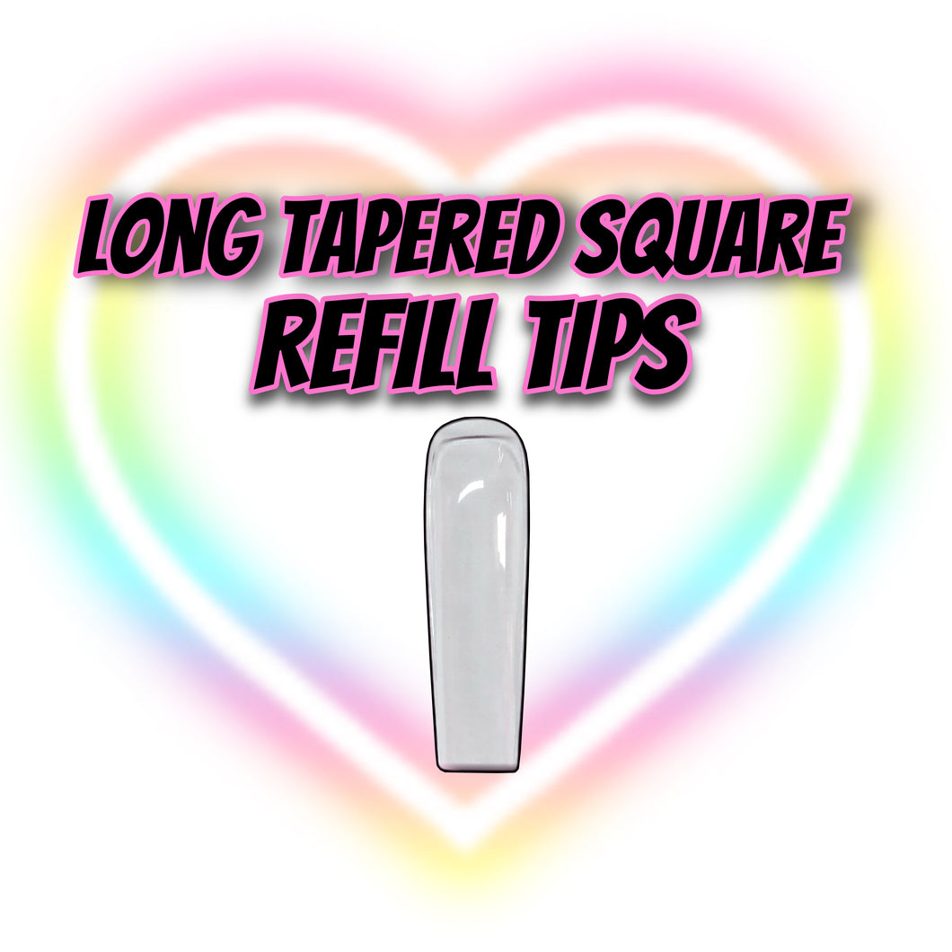 QUICKIE REFILL TIPS- LONG TAPERED SQUARE
