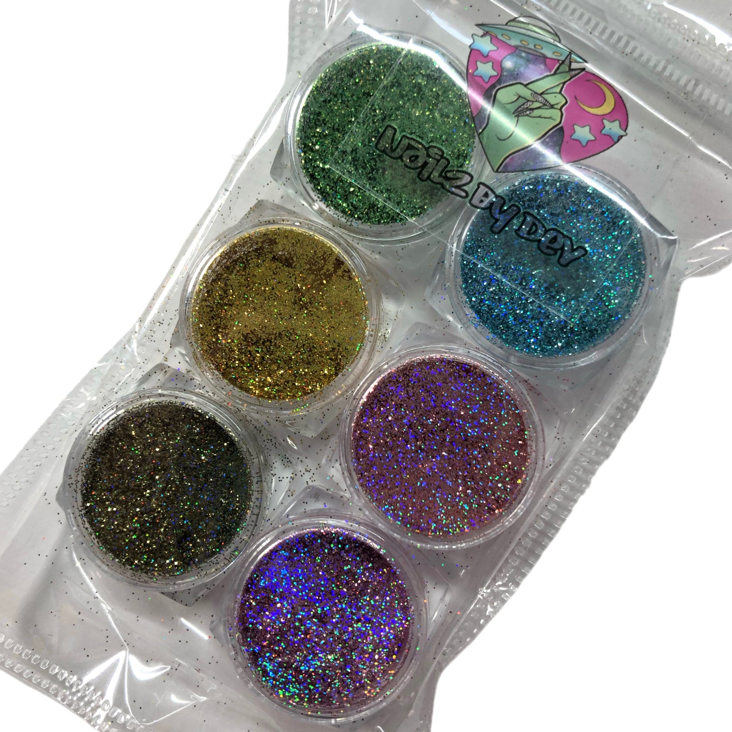 6 PIECE HOLO GLITTER