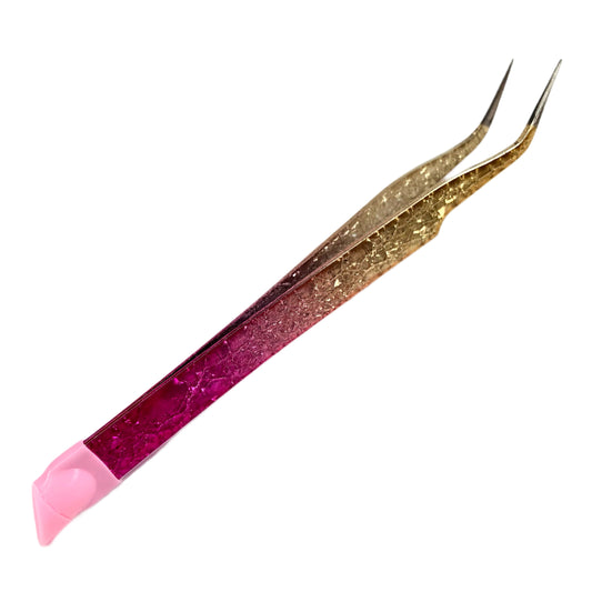 PINK/GOLD DECAL TWEEZER