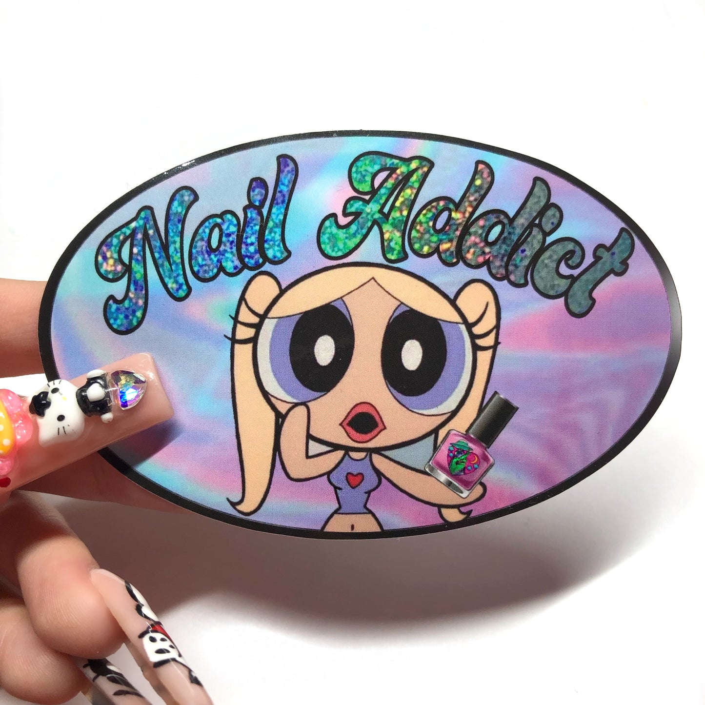 NAIL ADDICT BUBBLES STICKER