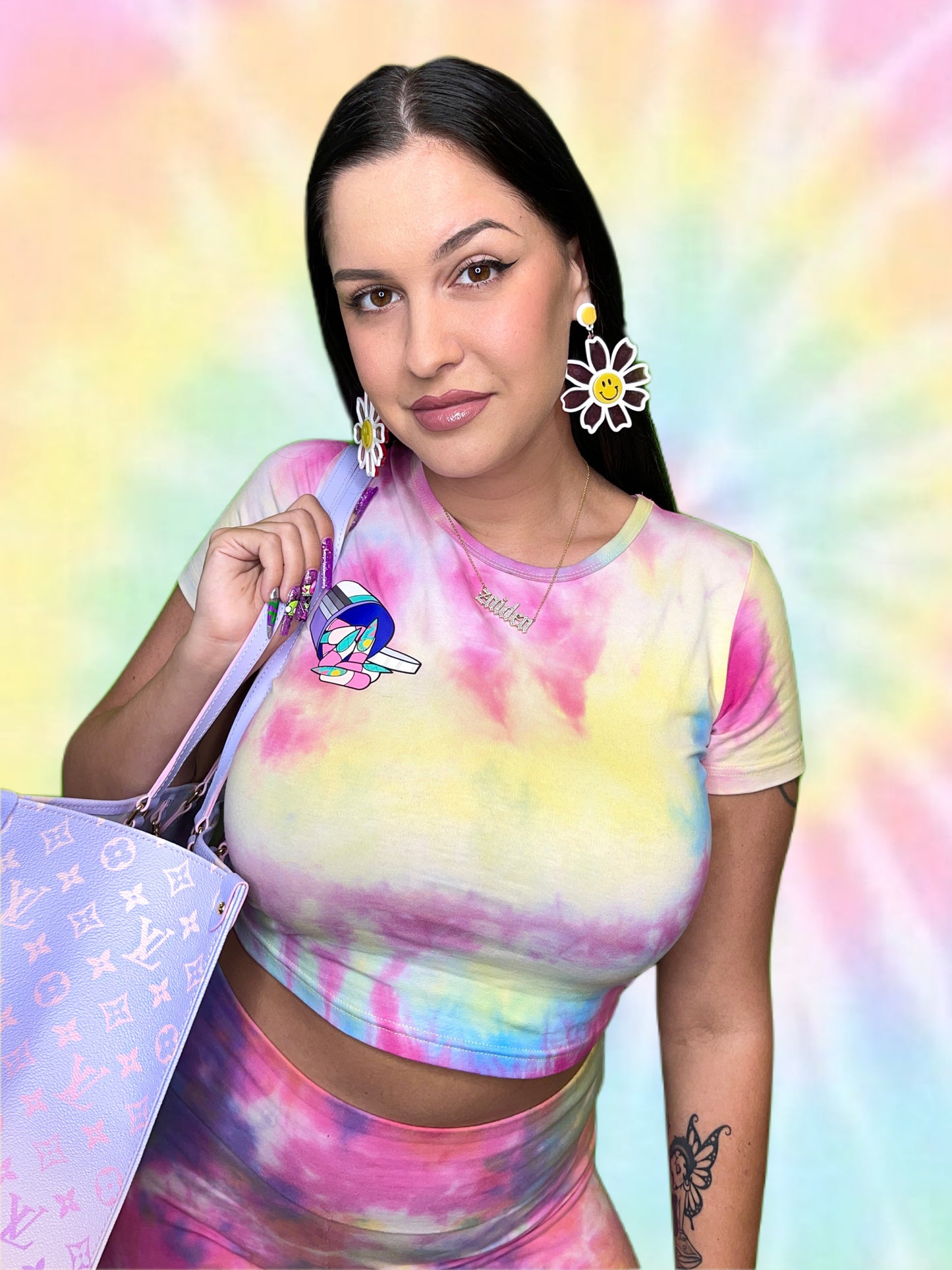 NAIL ADDICT TIE DYE CROP TOP